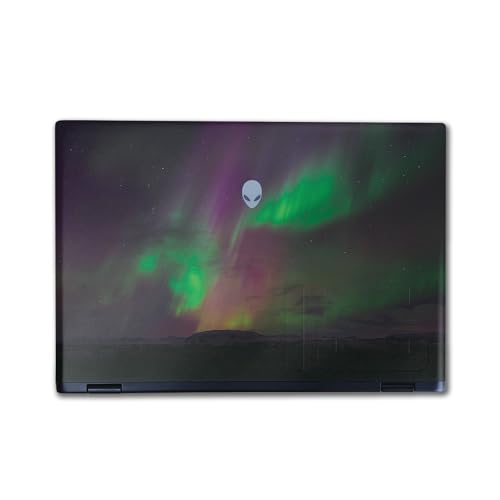 Image of Laptop Skin Compatible with Alienware M16 R2 (2024) - Aurora Borealis - Premium 3M Vinyl Protective Wrap Decal Cover - Easy to Apply | Crafted in The USA by MightySkins