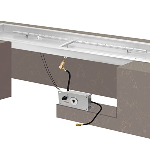 onlyfire All-in-One Natural Gas Fire Pit Ignition System Kit (Includes Electronic Igniter, Key Valve, PVC Hose, Fittings)