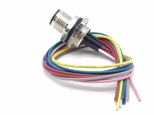 Conector M12 Macho 8 Pines A Coded 0.2M Solder Waterproof miniatura 3