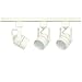 D&D Brand H System 3-Lights GU10 LED Track Lighting Kit White 3K Warm White HTC-9154-330K-WH Bulbs Included