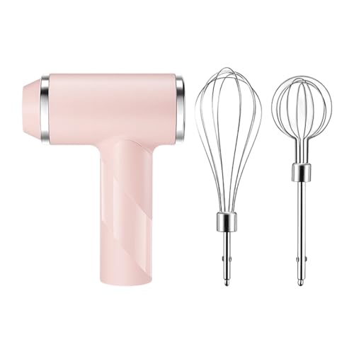 PANGBOER Batidora de mano eléctrica de triple función con batería de 3 velocidades de 800 mAh y 2 accesorios para hornear y cocinar
