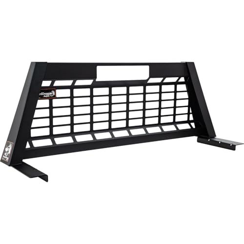 Image of GuardDogg by Buyers 851460 23 inch Matte Black Heavy-Duty Steel Pickup Truck Headache Rack w /Mounting Brackets, Popular with F150, RAM 1500, Silverado 2500 &3500, Sierra 2500 & 3500, Made in The USA