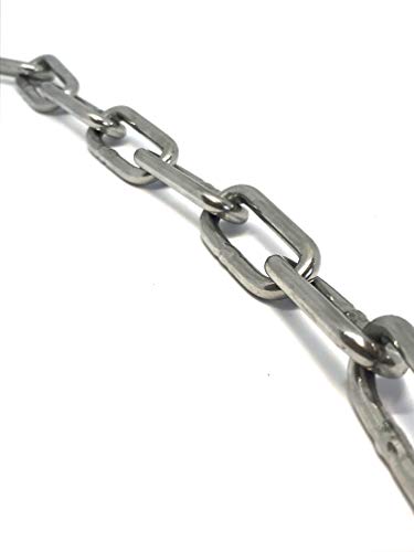 Absperrkette aus Metall Edelstahl V4A, 10 Meter, 6 mm, 312,5 kg