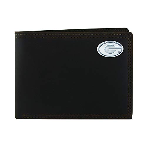 NCAA Georgia Bulldogs Light Brown Crazyhorse Leather Bifold Concho Wallet,