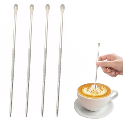 4 Pieces Latte Art Pen for Coffee Barista