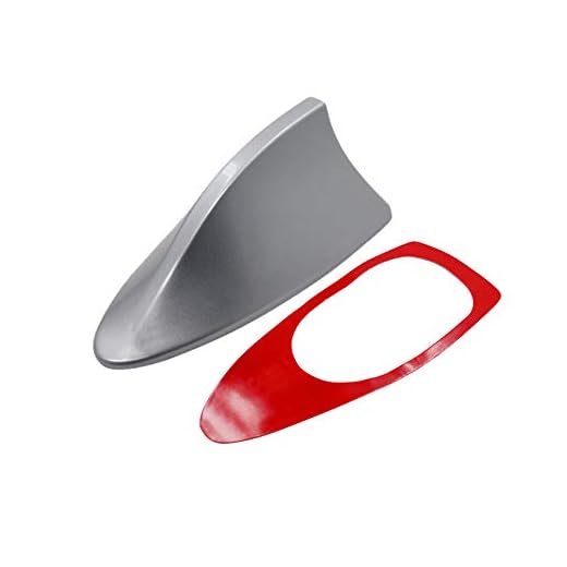 idain Car Roof Mounted AM/FM Radio Signal Antenna Shark Fin Aerial Universal Fit for Auto SUV Truck Van,Silver