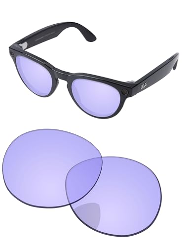 Image of Replacement Lenses for Ray-Ban Meta Headliner RW4009 & RW4013 50mm AI Glasses - Photochromic, Anti Blue Light Lens