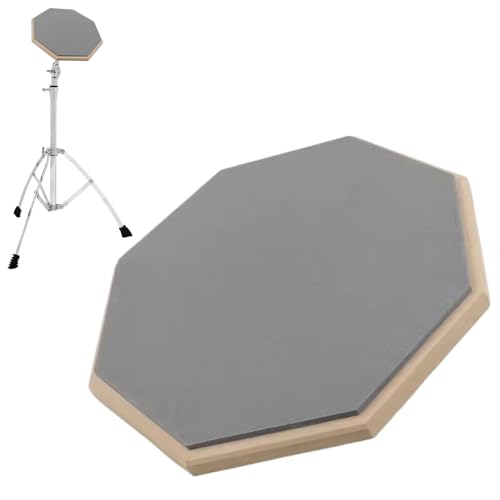 Drum Practice Pad Leises Übungs Drum Pad 8 Zoll Schlagzeug Übungspad Schlagzeuger-Übungspad Bietet Hervorragende Stoßdämpfungs- und Dämpfungseigenschaften Grau