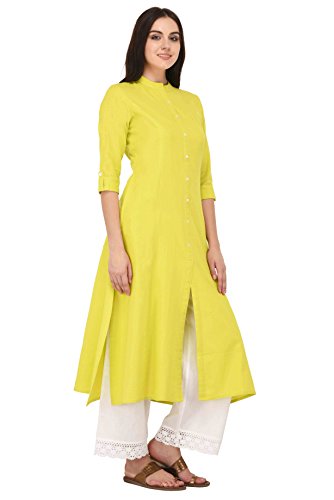 Image of Pistaa's Women's Cotton Regular Fit Casual Kurta