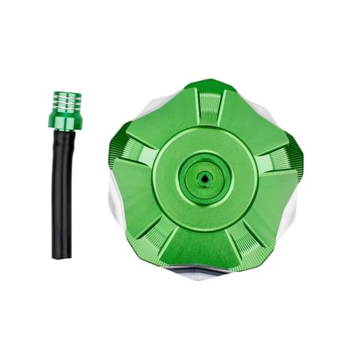 Bouchon de réservoir haut de gamme pour KLX140G en alu CNC finition verte