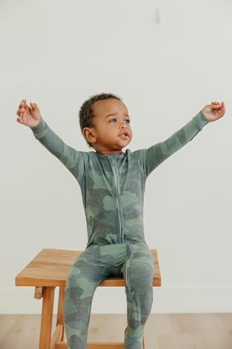 Image of Copper Pearl Zip-Up Footie Baby Pajamas - Soft Newborn Onesies for Boys & Girls, Tag-Free with Two-Way Zipper Baby Sleepers for Newborn - 24 Months, Hunter