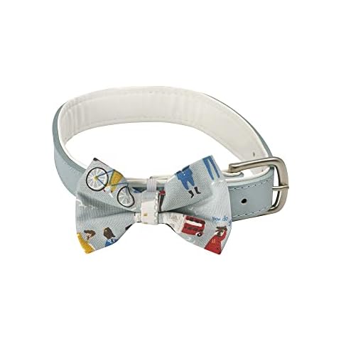 Pet Brands Adjustable Leather Dog Collar with Bow Tie Cover