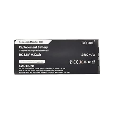 TAKOCI CP-BATT-8821 Replacement Battery for Cisco 8821, CP-8821-EX-K9-BUN, CP-8821-K9-BUN, Wireless IP Phone 8821, 3.8V 2400mAh Cover