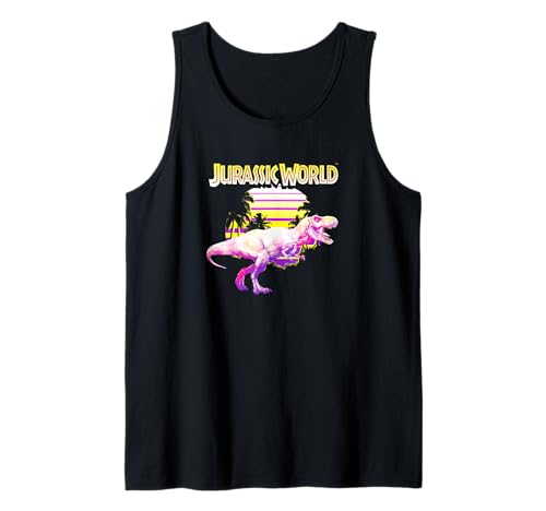 Débardeur Jurassic World T-Rex Neon Lizard Crossing pour fans de dinosaures