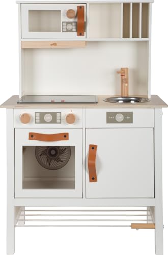 Image of small foot Children's White inchTasty inch Wooden with Light and Sound Effects and 5 Kitchen Accessories, from 3 Years, 12673, Colourful