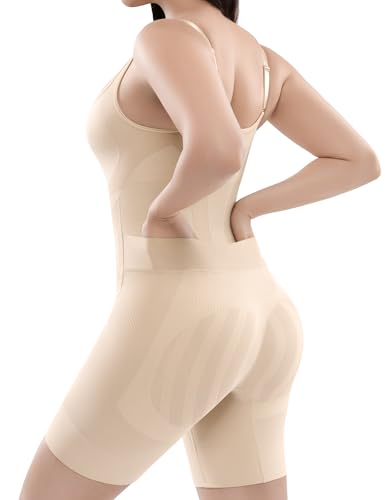 Ousmile Bodysuit Shapewear Tummy Control Bathroom-Friendly Seamless Shaper