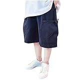 Cargo Shorts for Boys 5 Inch with Multi Pockets - Boy's Lightweight Short Uniform Pants Boys Cargo Shorts Cotton Workout Clothes 2026