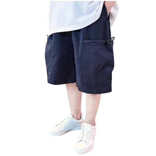 Cargo Shorts for Boys 5 Inch with Multi Pockets - Boy's Lightweight Short Uniform Pants Boys Cargo Shorts Cotton Workout Clothes 2026