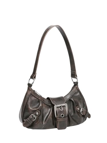 Verdusa Women's Y2k Purse Goth Handbag Buckle Punk Hobo Shoulder Bag Clutch Purses Bags3