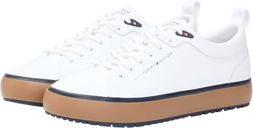 Tommy Hilfiger Herren Low Top Sneaker Harlem Core Cleat zum Schnüren, Weiß (White), 40 – Ansicht 3