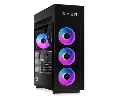 Image of OMEN MAX 45L Gaming DT GT23-0090 PC, Windows 11 Pro, AMD Ryzen 7, 64GB RAM, 2TB SSD, NVIDIA GeForce RTX 5090, Shadow Black