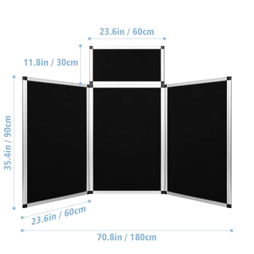 image for Nisorpa Trade Show Presentation Board 3+1 Panel Large Folding Desktop 