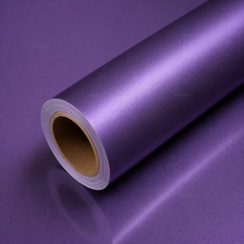 Image of HOME13 Purple Wallpaper Self Adhesive Removable Waterproof Wallpaper Bedroom Kitchen Shelf Liner Countertop Cabinet Wardrobe Peel & Stick Vinyl Wall Sticker(20x200 Inch)