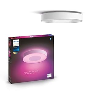 Philips Hue White and Color Ambiance Plafonnier Infuse Large, Blanc, compatible Bluetooth, fonctionne avec Alexa, Google Assistant et Apple Homekit