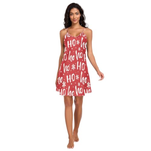 Chemise de nuit courte en soie Hohoho pour vos soirées cocooning de Noël