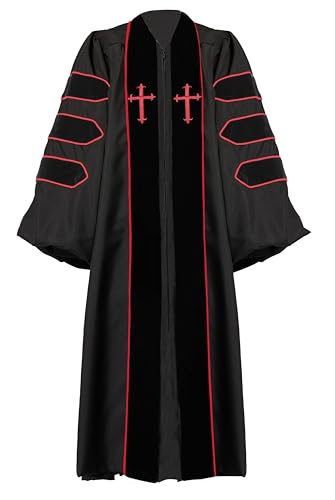 MyGradDay Deluxe Black Doctoral of Divinity Clergy Robe