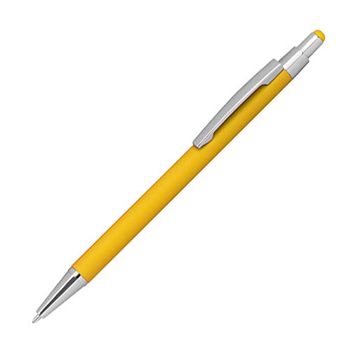 7er Set Touchpen Kugelschreiber Aus Metall – Gummiert, In 7 Farben, Mit Touch-Funktion