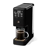 B - Perfect Grind Programmable Single-Serve Coffee Maker with Built-In Grinder, Fresh Ground Brewing, Touch Controls, Reusable Filter, Compact Countertop Design (Black Sesame)