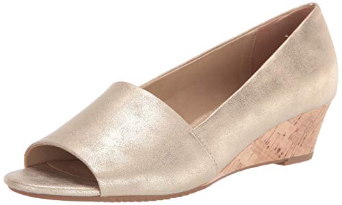 Aerosoles Women's Wedge Pump, Gold Metallic, 11
