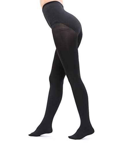 LASETA 120D 2 Pairs Opaque Tights for Women High Waist Control Top Pantyhose Tights for Winter4