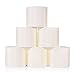 Wellmet 5.5 Inch Set of 6 Mini Chandelier Lampshades, Fabric Faux Silk Cream White Drum Lamp Shades for Dining Room, Clip on Modern Chandelier Wall Lamp, 5.5"x5.5"x5"