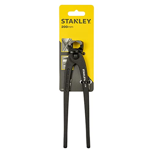 STANLEY 2-84-179 Tenaille Dotée de Bords de Coupe Traités Par Induction - Usinage de Précision - Laquée Noire avec Tête Polie- manche Robuste et Ergonomique