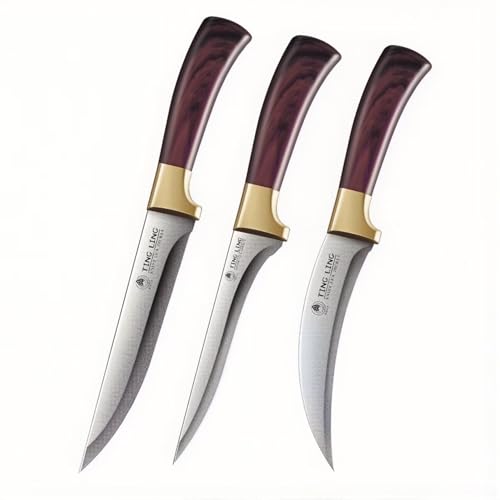 Set Cuchillos Carnicero 3 Piezas Acero Carbono