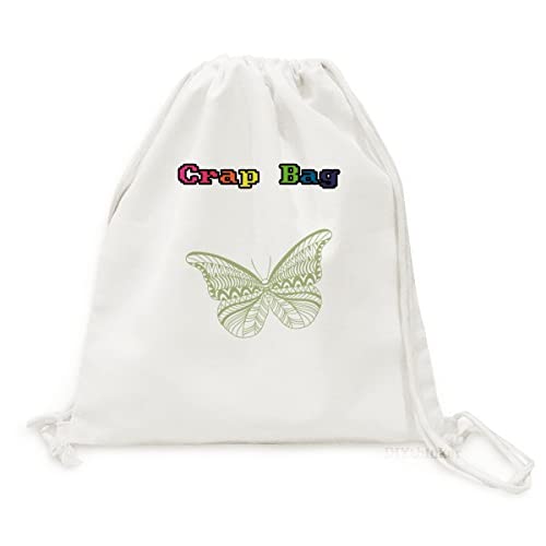 Sac à dos en toile papillon vert pâle de voyage léger