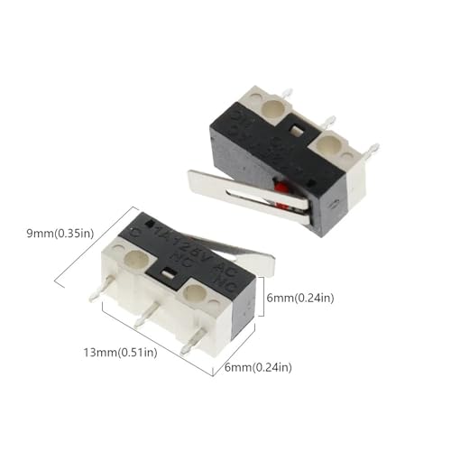 Interrupteur à levier à charnière AC 125V micro-rupteur pour circuit imprimé, pack de 20 - 5
