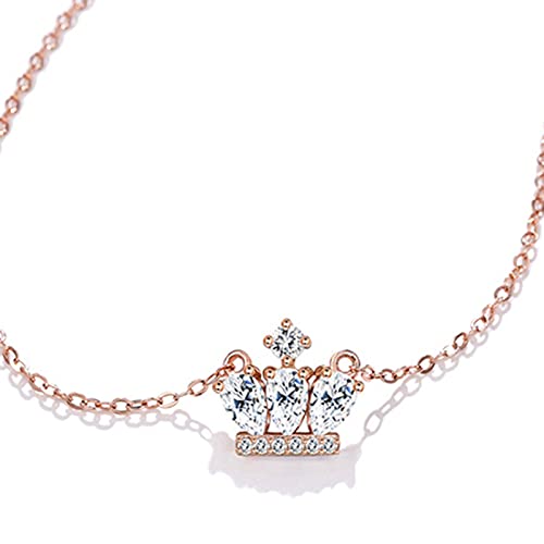 Joyas de corona con circonitas pendientes de botón y pulsera para mujer 2