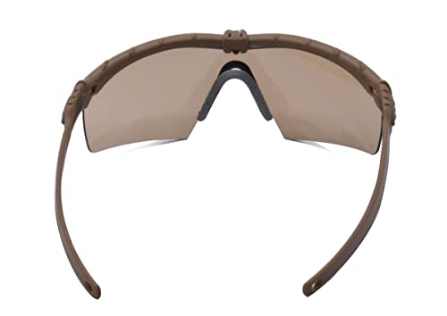 Hdlsina Tactical Eyewear Anti Fog Shooting Safety Glasses For Men Unisex Military Grade Safety Sunglasses Set Of 3 (Khaki) #TOP4