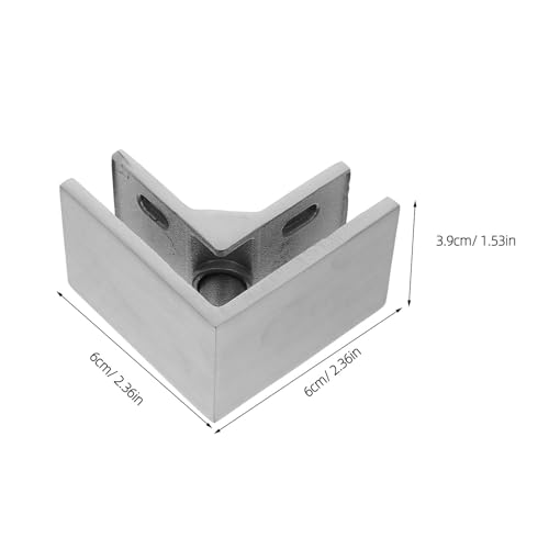Abrazadera de vidrio de 90° en acero inoxidable con sistema antideslizante 2