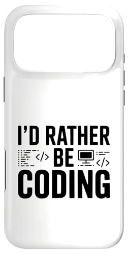 I'd Rather Be Coding Funny Programmer ���[���A �X�}�z�P�[�X iPhone 17 Pro Max �p