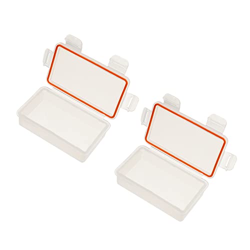 Auniwaig Battery Storage Box ?2 x 18650 Battery Case, Battery Organizer Storage Box, Battery Storage Case Holder for 18650, Transparent, 2PCS