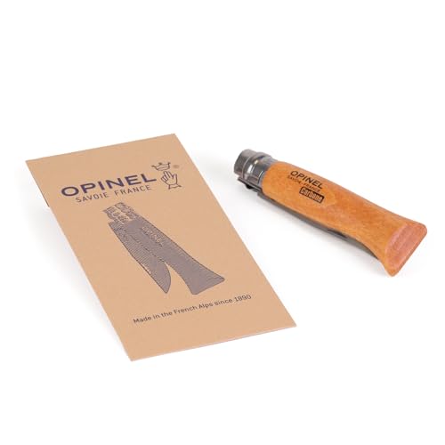 OPINEL No9 Carbon Steel Folding Pocket Knife with Beechwood Handle