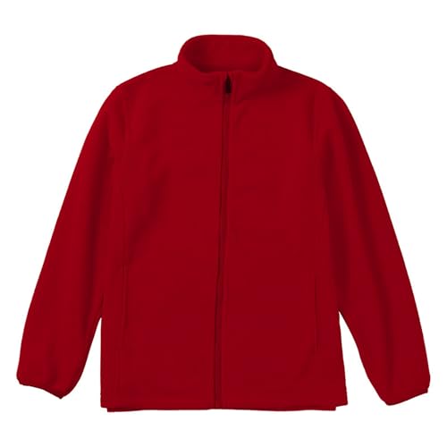 Boys Girls Fleece Windbreaker Zip-Up Jacket Long Sleeve Plain Thermal Soft Coat Fall Winter Warm Athletic Clothes