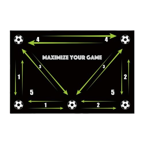 Kids Soccer Training Mat, Soccer Skill Training Foot Pad, Non-Slip Rubber Soccer Mat for Ball Control, Indoor and Outdoor Soccer Training Equipment, 40×60cm