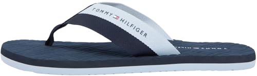Tommy Hilfiger Hilfiger Webbing Beach Sandal FM0FM05807 Tongs pour homme, bleu (Desert Sky), pointure 41