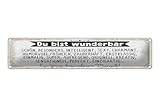 Femer Blechschild Spruch 46x10 cm du bist wunderbar. Ein ganz besonderer Mensch Schild