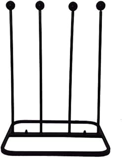 Neez Welly Boot Rack, Wellington Cast Iron Boot Stand, Indoor & Outdoor Boot Holders for Wellies, Black Shoe Box
